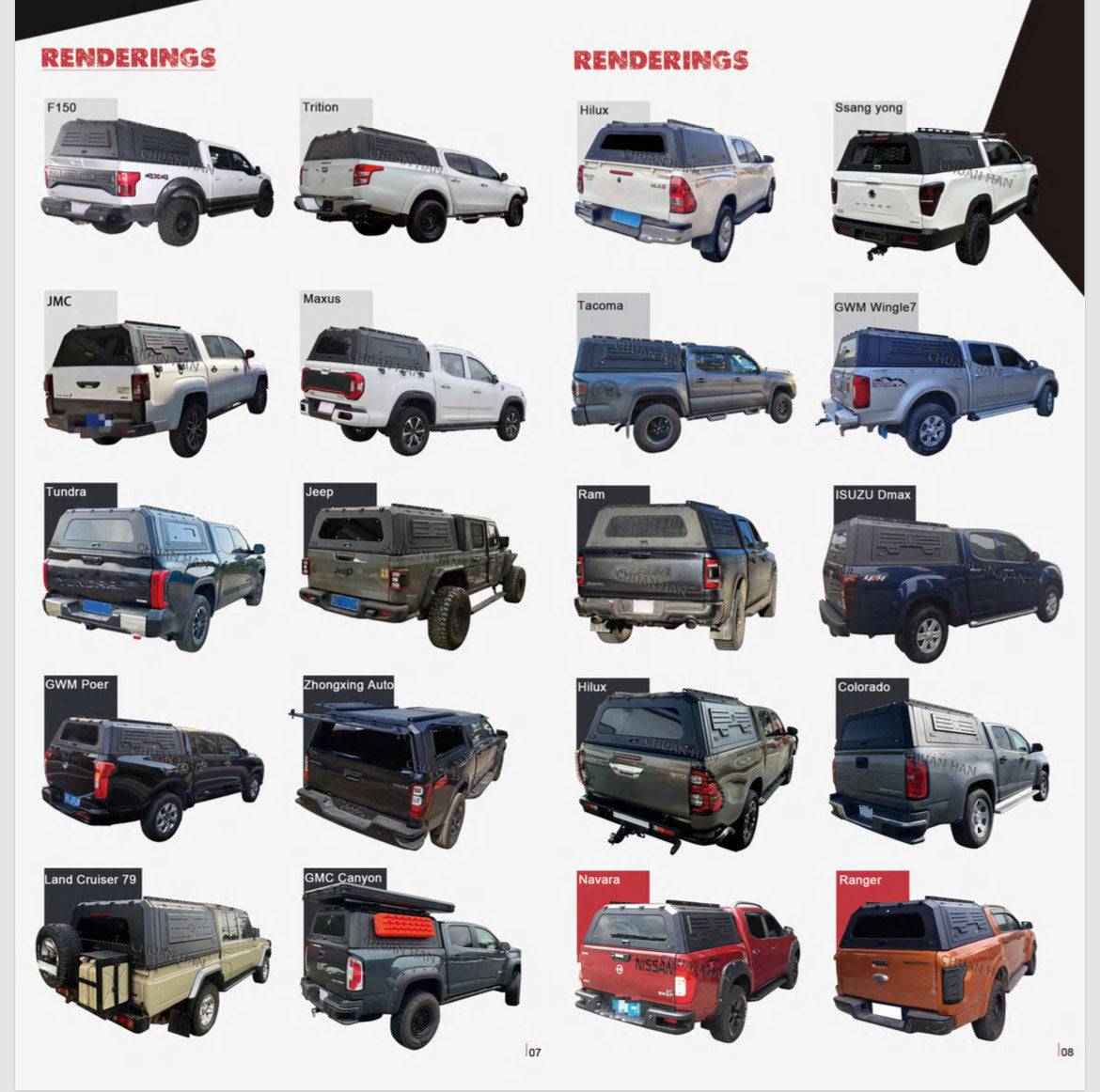Hilux Tub Canopies with dropdown bench